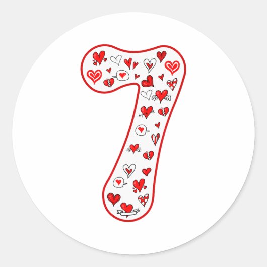 Number 7 Couple Costume Duo 67 Meme Six Seven Vale ラウンドシール (正面)