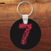 Number 7 - Cute 67 Matching Valentine キーホルダー (正面)