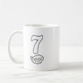 Number 7 Funny 67 Six Seven Meme Hands Couple Matc コーヒーマグカップ (左)