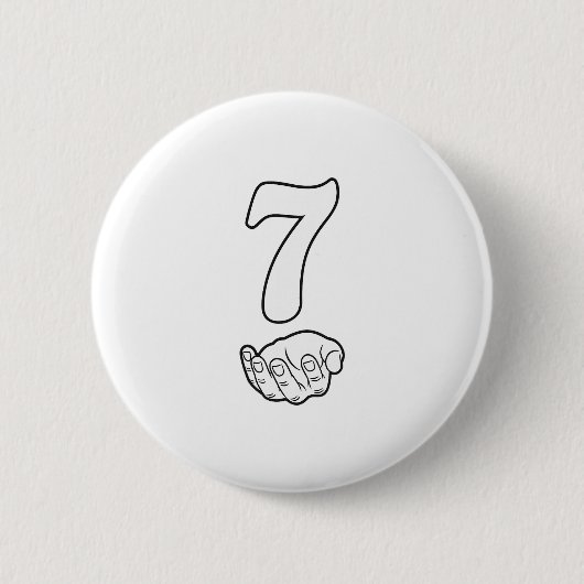 Number 7 Funny 67 Six Seven Meme Hands Couple Matc 缶バッジ (正面)