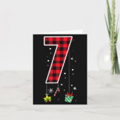 Number 7 Funny Meme Saying 6 7 Six Seven Christmas カード (正面)