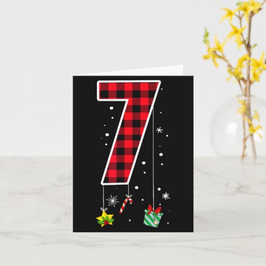 Number 7 Funny Meme Saying 6 7 Six Seven Christmas カード (黄色い花)