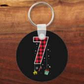 Number 7 Funny Meme Saying 6 7 Six Seven Christmas キーホルダー (正面)