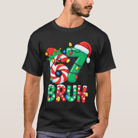 Number 7 Funny Meme Saying 6 7 Six Seven Christmas Tシャツ (正面)