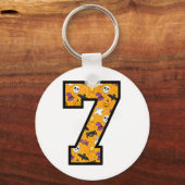Number 7 Funny Meme Saying 6 7 Six Seven Halloween キーホルダー (正面)