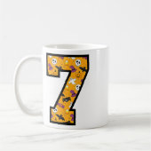 Number 7 Funny Meme Saying 6 7 Six Seven Halloween コーヒーマグカップ (左)