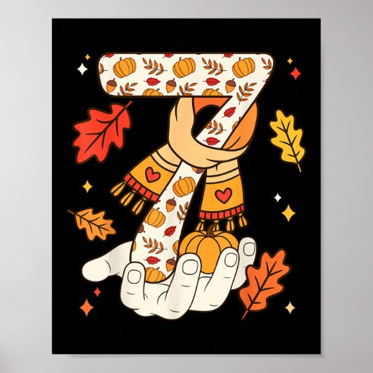 Number 7 Funny Meme Saying 6 7 Six Seven Turkey Th ポスター (正面)