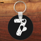 Number 7 Hearts Love 67 Couple Matching Christmas キーホルダー (正面)