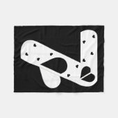 Number 7 Hearts Love 67 Couple Matching Christmas  フリースブランケット (正面(横))