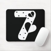 Number 7 Hearts Love 67 Couple Matching Christmas  マウスパッド (マウス)