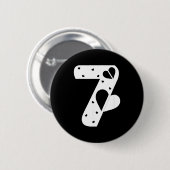 Number 7 Hearts Love 67 Couple Matching Christmas  缶バッジ (正面&裏面)