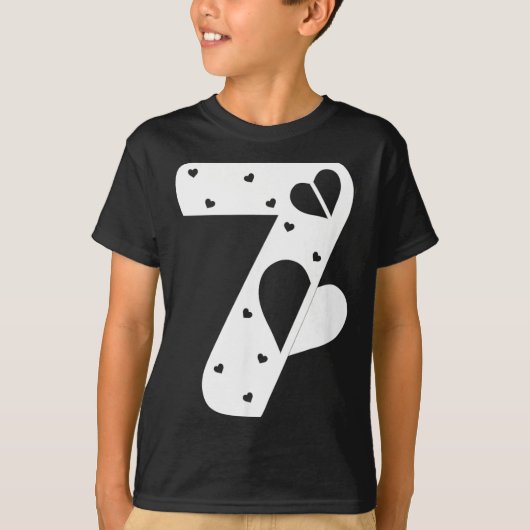 Number 7 Hearts Love 67 Couple Matching Christmas  Tシャツ (正面)