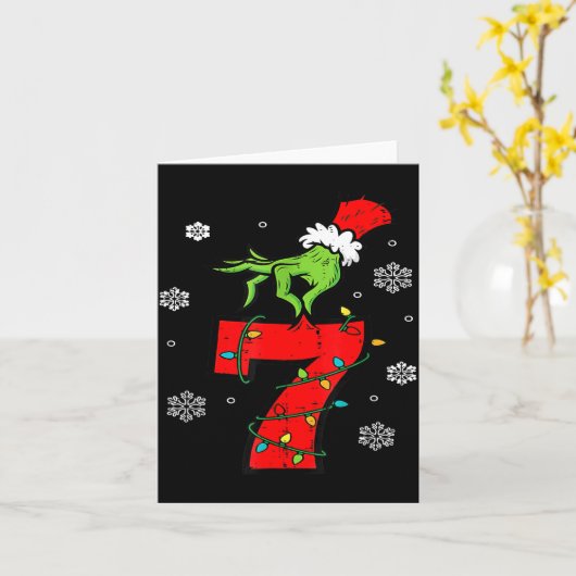 Number 7 Matching 67 Meme 6 7 Christmas Boys Youth カード (黄色い花)