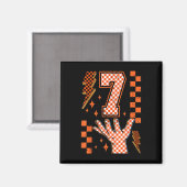Number 7 Matching 67 Meme Checkered Halloween Cost マグネット (正面/裏面)