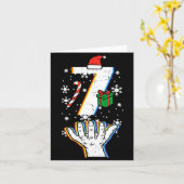 Number 7 Matching 67 Meme Christmas 6 7 Xmas Men W カード (黄色い花)