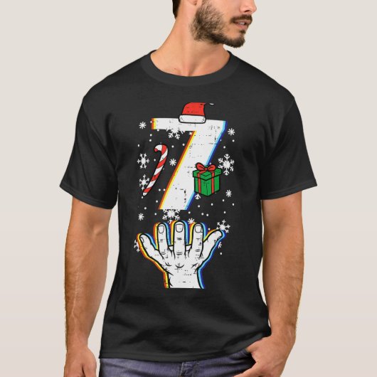 Number 7 Matching 67 Meme Christmas 6 7 Xmas Men W Tシャツ (正面)