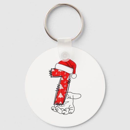 Number 7 Matching 67 Meme Christmas Costume Men Wo キーホルダー (正面)