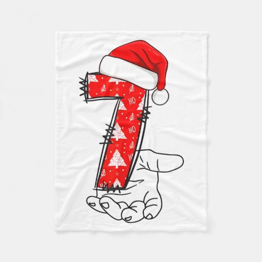 Number 7 Matching 67 Meme Christmas Costume Men Wo フリースブランケット (正面)