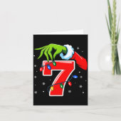 Number 7 Matching 67 Meme Christmas Elf Hand Boys  カード (正面)
