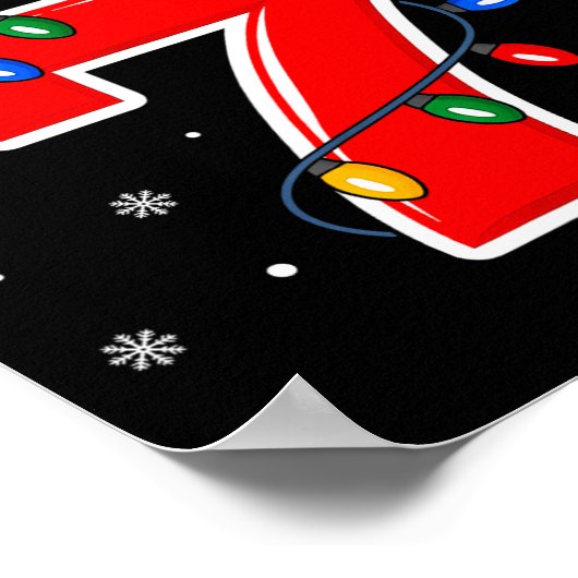 Number 7 Matching 67 Meme Christmas Elf Hand Boys  ポスター (角)