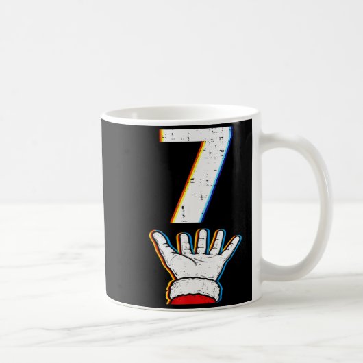 Number 7 Matching 67 Meme Christmas Pajamas Men Wo コーヒーマグカップ (右)