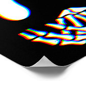 Number 7 Matching 67 Meme Skeleton Hand Halloween  ポスター (角)