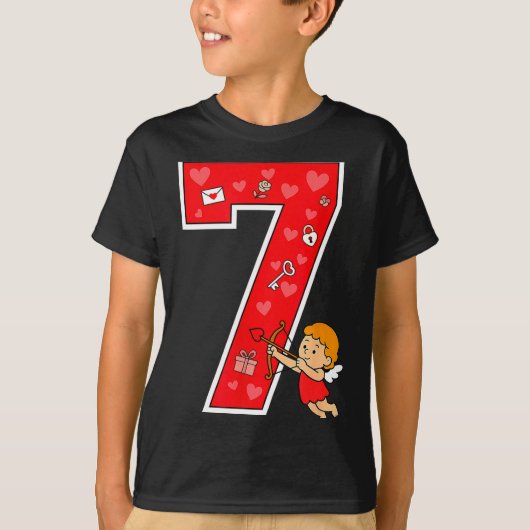 Number 7 Six Seven 6 7 Meme Couple Valentine Match Tシャツ (正面)