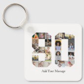 Number 80フォトコラージュ キーホルダー (正面)
