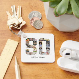 Number 80フォトコラージュ キーホルダー