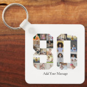 Number 80フォトコラージュ キーホルダー (正面)