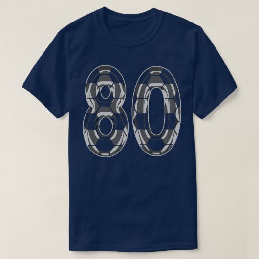 Number 80 Jersey 80 Mom Playerファン1 Tシャツ (デザイン正面)