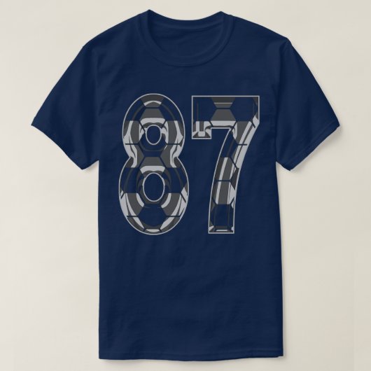 Number 87 Jersey 87 Mom Playerファン Tシャツ (デザイン正面)