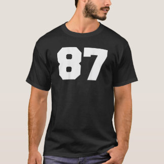 Number 87 Sports Jersey Player 87ファンバックプリントV Tシャツ