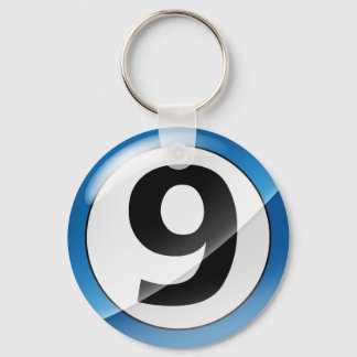 Number 9青キーチェーン キーホルダー