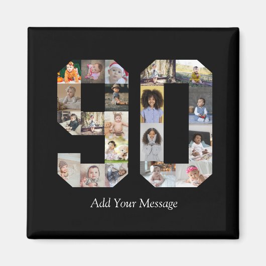 Number 90フォトコラージュ マグネット (正面)