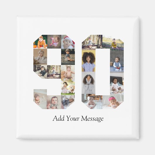 Number 90フォトコラージュ マグネット (正面)