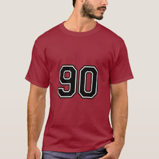 Number 90 Varsity Sports Jersey | 90th Birthday Tシャツ