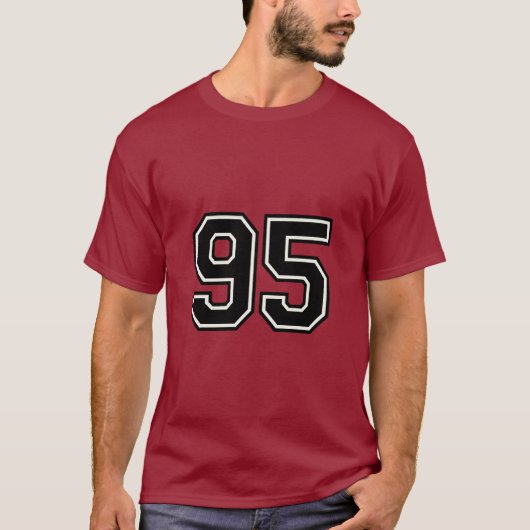 Number 95 Varsity Sports Jersey | 95th Birthday Tシャツ (正面)
