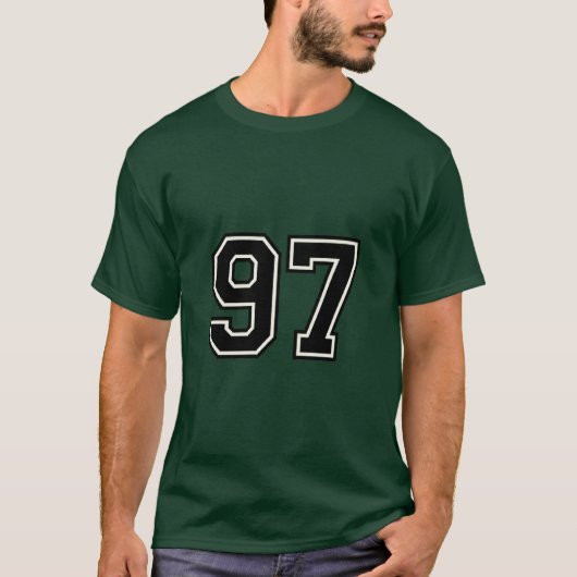 Number 97 Varsity Sports Jersey | 97th Birthday Tシャツ (正面)