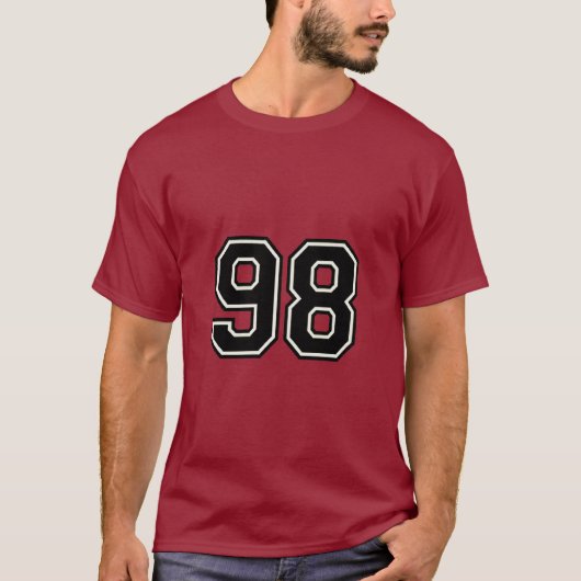 Number 98 Varsity Sports Jersey | 98th Birthday Tシャツ (正面)