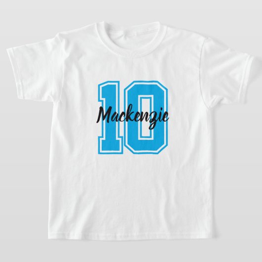 Number And Name Personalized  Tシャツ (レイダウン)