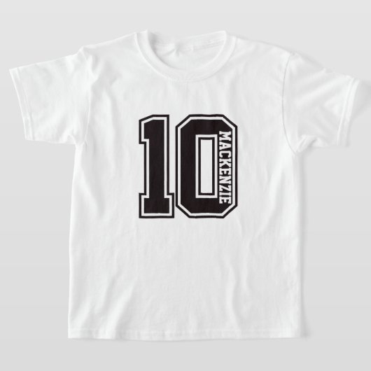 Number And Name Personalized  Tシャツ (レイダウン)