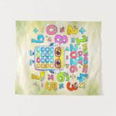 Number Day 2026 Calculator Math Design タペストリー (正面(横))