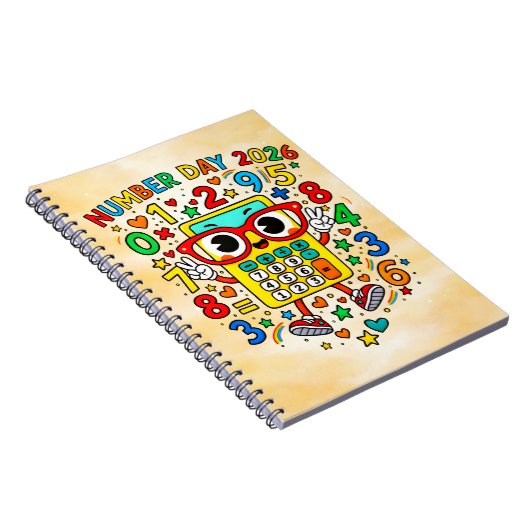 Number Day 2026 Calculator Math Notebook ノートブック (右側)