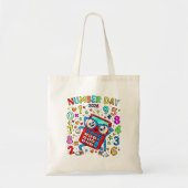 Number Day 2026 Calculator Math Tote Bag トートバッグ (正面)