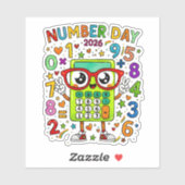 Number Day 2026 Cute Math Sticker for Kids シール (シート)