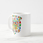 Number Day 2026 Cute Maths Calculator Mug コーヒーマグカップ (正面左)