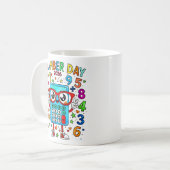 Number Day 2026 Cute Maths Calculator Mug コーヒーマグカップ (正面左)