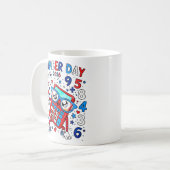 Number Day 2026 Cute Maths Calculator Mug コーヒーマグカップ (正面左)