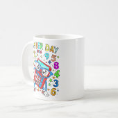Number Day 2026 Cute Maths Calculator Mug コーヒーマグカップ (正面左)